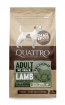 Quattro Small Breed Adult Lamb sausas begrūdis maistas &scaron;unims su ėriena : Sauso maisto pakuotės - 1.5 kg