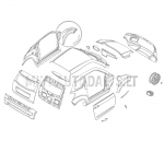 Priekinis kairės pusės sparnas Ligier JS50/JS50L Ph1 Blueline