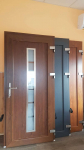 Plastikinės lauko durys DN11 Auksinis ąžuolas/Balta 205x95 Kairinės