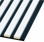 Lamelės, Tūrinė sienų danga Balta 638 (bianco)