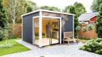 13.3 m&sup2; 360x370cm Modernus sodo namelis Freiburg 5 45mm