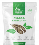 Raw Powders Chaga 8:1 ekstraktas (500 mg. 90 kapsulių)