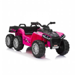 Vaiki&scaron;kas elektrinis keturratis su priekaba TX ATV, Rožinis