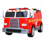 Vaiki&scaron;kas elektrinis sunkvežimis Fire Truck, Raudonas