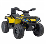 Vaiki&scaron;kas Elektrinis Keturratis Can Am Outlander ATV, Geltonas