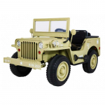Vaiki&scaron;kas elektrinis sunkvėžimis Retro 4x4 24V, Smėlio