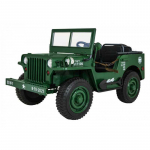 Vaiki&scaron;kas elektrinis sunkvėžimis Retro 4x4 24V, Žalias