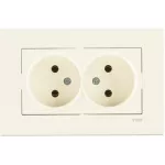 Karre Beige Two Gang Socket