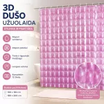 3D Du&scaron;o Užuolaida ROŽINĖ