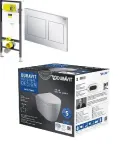 Potinkinis WC komplektas Viega Prevista su mygtuku ir WC puodu Duravit ME by Starck