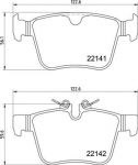 stabdžių trinkelių rinkinys, diskinis stabdys BREMBO P 36 037