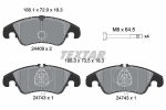 Stabdžių trinkelių rinkinys, diskinis stabdys TEXTAR 2440901