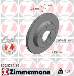Stabdžių diskas ZIMMERMANN 600.3254.20
