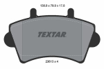 Stabdžių trinkelių rinkinys, diskinis stabdys TEXTAR 2361301