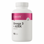 OstroVit Omega 3 + ADEK 90 - riebaluose tirpstantys vitaminai