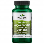 Swanson Herbal Adaptogenic Complex Rhodiola Ashwagandha Ginseng 60caps
