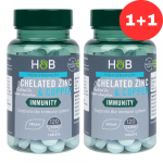1+1 Holland & Barrett Chelated Zinc & Copper, 15mg - 120 tablets