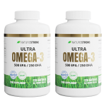 2x Naturestrong Ultra Omega-3 500 EPA / 250 DHA 120 Softgels