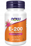 Now Foods Vitamin E-200 d-alpha Tocopheryl 100 softgels