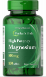 Puritan's Pride High Potency Magnesium - 500mg - 100 tabs