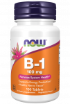 NOW Foods Vitamin B-1 Thiamine, 100mg - 100 tablets