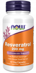 NOW&reg; Natūralus Resveratrolis 200 mg, 60 augalinių kapsulių