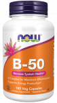 Now Foods Vitamin B-50 mg 100 Veg Capsules