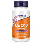 NOW&reg;CoQ10 200 mg, 60 veg. kapsulių