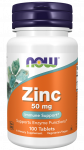 Now Foods Cinko Gliukonatas 50mg 100 tabs
