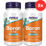 2x NOW Foods Boron 3mg 100 vcaps