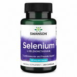 Swanson Selenium (L-Selenomethionine) 100 mcg, 200 kapsulių
