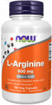 NOW L-Argininas 500 mg &ndash; 100 Kapsulių