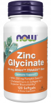 NOW Foods Zinc Glycinate - 120 softgels