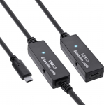 Inline InLine&reg; USB 3.2 Gen.1 active extension, USB-C male to USB-C female, 15m