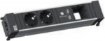 Bachmann Kabel zasilający Bachmann Bachmann 909.0056 rozdzielacz zasilania PDU 2 x gniazdo sieciowe Czarny