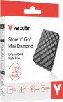 Verbatim Extern&iacute; SSD 512GB Store 'n' Go Mini Diamond, USB-C, čern&aacute;