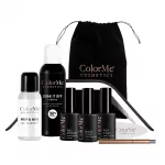 Set ColorMe Cosmetics: ColorMe, Gel, Semi-Permanent Nail Polish, 10 ml + ColorMe, Base Coat, Semi-Permanent Nail Polish, 10 ml + ColorMe, Top Coat, Semi-Permanent Nail Polish, 10 ml + Prep & Wipe, Nail Polish Remover, 50 ml + Soak It Off, Nail Polish ...