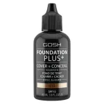 Gosh, Foundation Plus+, Cover & Conceal, Liquid Foundation, 010, Tan, SPF15, 30 ml
