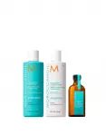 Rinkinys Moroccanoil: Drėkinamasis be parabenų plaukų kondicionierius drėkinantis ir suteikiantis blizgesio 250 ml + Drėkinamasis be parabenų plaukų &scaron;ampūnas drėkinantis ir suteikiantis blizgesio, 250 ml