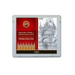 Pie&scaron;tukų rinkinys 1504 "10H-8B" 24vnt, Koh-I-Noor
