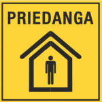 Informacinis ženklas, priedanga, 300 x 300 mm, lipdukas