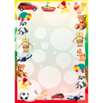 Dekoratyvinis spalvotas popierius "Žaislai" 170 g 25 lapai