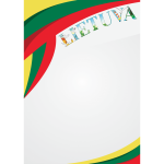 Dekoratyvinis spalvotas popierius "LIETUVA" 170 g 25 lapai