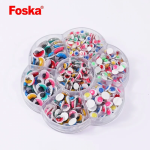 Akyčių rinkinys rankdarbiams Foska Color Eyes 500 vnt.
