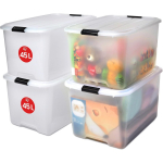 Iris Ohyama sandėliavimo dėžės su dangčiais &ndash; 45 L, 4 vnt. (transportavimo defektas)