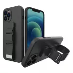 Silikoninis dėklas su virvele Xiaomi Redmi 10 &ndash; juodas