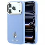Dėklas Guess Saffiano Small 4G & Classic Logo MagSafe telefonams iPhone 18 Pro Max / 17 Pro Max - &Scaron;viesiai mėlynas