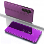 Atverčiamas dėklas Samsung Galaxy S25 Clear View &ndash; rožinis