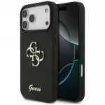 Guess Fixed Glitter Big 4G dėklas iPhone 17 Pro Max / 18 Pro Max - Juoda