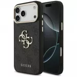 Guess 4G Big 4G Classic Logo dėklas iPhone 17 Pro Max / 18 Pro Max - juodas ir aukso spalva